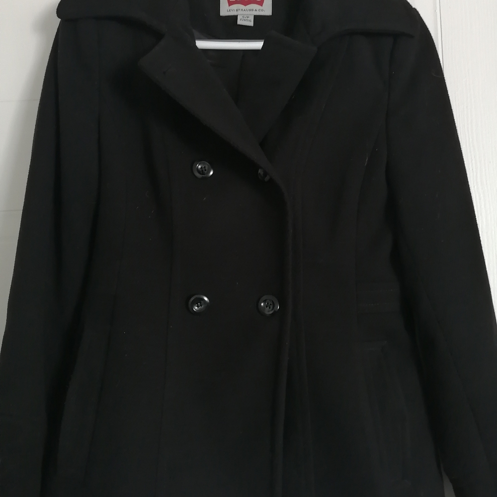 Levi's Women's Black Double-Breasted Coat